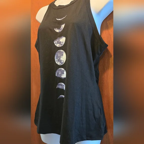 Chic Me Black Moon Phase Women's Tank Top SzXL - Picture 3 of 6